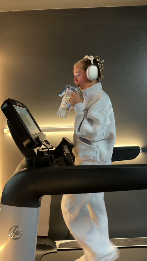 Treadmill session at the gym