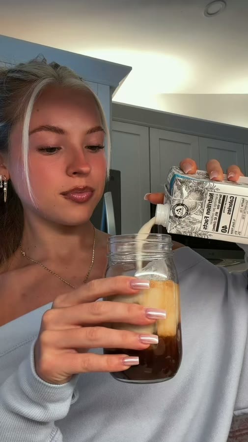 Making an iced coffee at home