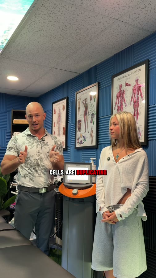 Red light therapy session